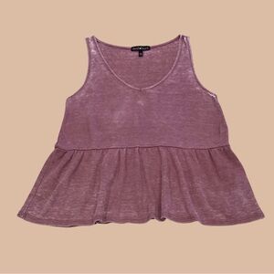 Derek Heart Mauve Peplum Tank Top - Women